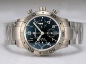 Breguet Type XXI 3800ST/92/SW9 Titanium Bezel Blue Dial Silver Stainless Steel Strap Watch
