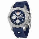 Breitling Avenger II Chronograph Automatic Blue Dial Blue Leather Men's Watch A1338111-C870BLOR