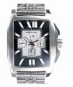 Breitling Bentley Flying B Chronograph Black Dial Steel Mens Silver Cow Leather Strap Watch