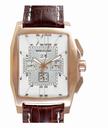 Breitling Bentley Flying B Chronograph Brown Leather Rectangle White Dial Rose Gold Case Watch