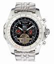 Breitling Bentley Flying B L18841 Mens Round Silver Stainless Steel Strap Watch