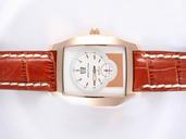 Breitling Bentley Flying B Red Gold Leather Round 18K Gold Case Midsize Watch