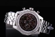 Breitling Bentley Motors 6.75 A44362 Stainless Steel Bezel Black Dial Stainless Steel Case Watch