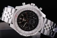 Breitling Bentley Motors A25363 Mens Round Silver Stainless Steel Strap Watch