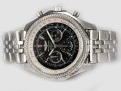 Breitling Bentley Motors Black Dial Stainless Steel Case 49mm Mens Watch