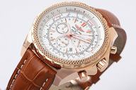 Breitling Bentley Motors Brown Dial 46mm Mens Brown Crocodile Leather Strap Watch