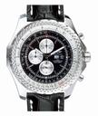 Breitling Bentley Motors GMT A13363 Quartz Chronograph Black Dial Round Watch