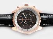 Breitling Bentley Motors GMT Rubber Black Dial Automatic Midsize Round Watch