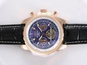 Breitling Bentley Motors Mulliner Tourbillon Beige Dial Quartz Chronograph Blue Dial 49mm Watch