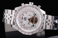 Breitling Bentley Motors Mulliner Tourbillon Beige Dial White Dial Stainless Steel Case Round Watch