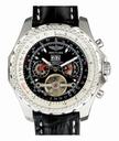Breitling Bentley Motors Mulliner Tourbillon L18841 Black Ostrich Leather Strap Mens Watch