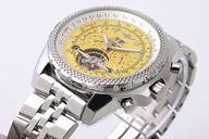 Breitling Bentley Motors Mulliner Tourbillon L18841 Yellow Dial Round Automatic Watch