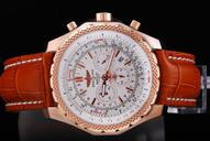 Breitling Bentley Motors T A2536313/Q522 Brown Ostrich Leather Strap 49mm Watch