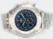 Breitling Bentley Motors T A2536313 Quartz Chronograph Blue Dial Stainless Steel Bezel Watch