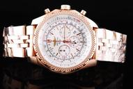 Breitling Bentley Motors T A2536513/g675-SS 49mm Red Rose Gold Strap White Dial Watch