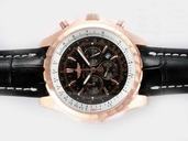 Breitling Bentley Motors T Black Dial Stainless Steel Bezel Black Stainless Steel Strap Mens Watch