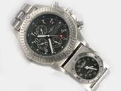 Breitling Blackbird Chronograph mit UTC A 13350 Automatic Stainless Steel Bezel Watch