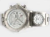 Breitling Blackbird Chronograph mit UTC A 13350 Quartz Chronograph White Dial 43mm Watch