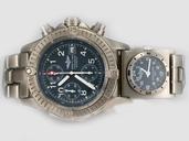 Breitling Blackbird Chronograph mit UTC A 13350 Round Mens Watch