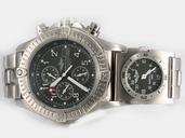 Breitling Blackbird Chronograph mit UTC A 13350 Silver Stainless Steel Strap Round Mens Watch