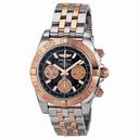 Breitling Chronomat 41 Automatic Black Dial 18 kt Rose Gold and Steel Men's Watch CB014012-BA53