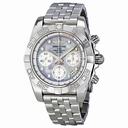 Breitling Chronomat 41 Automatic Diamond Mother of Pearl Dial Men's Watch AB014012-G712SS