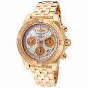 Breitling Chronomat 41 Mother Of Pearl Dial 18k Rose Gold Men's Watch