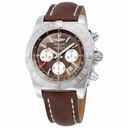 Breitling Chronomat 44 Automatic Brown Dial Brown Leather Men's Watch AB042011-Q589BRLT