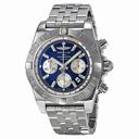 Breitling Chronomat 44 Automatic Chronograph Blue Dial Stainless Steel Men's Watch AB011011-C788SS