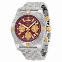 Breitling Chronomat 44 Burgandy Dial Stainless Steel Men's Watch IB011012-K524SS