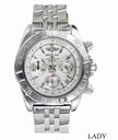 Breitling Chronomat B01 AB011011/G684 White Dial Silver Stainless Steel Strap Round Watch