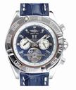 Breitling Chronomat B01 AB011012/C788 Round Blue Dial Blue Crocodile Leather Strap Watch