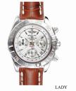 Breitling Chronomat B01 AB011012/G685 43.5mm Brown Crocodile Leather Strap White Dial Watch