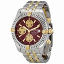 Breitling Chronomat Burgundy Dial Chronograph Steel and Gold Men's Watch B1335611-K505TT