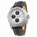 Breitling Colt Chronograph Automatic Stratus Silver Dial Black Leather Men's Watch A1338811-G804BKLD