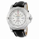 Breitling Colt Quartz Silver Dial Black Leather Men's Watch A7438811/G792BKLT