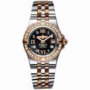 Breitling Galactic 30 Black Dial Steel and 18kt Rose Gold Ladies Watch C71340LA-B952TT
