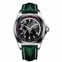Breitling Galactic Unitime Black Dial Green Crocodile Leather Men's Watch WB3510U4-BD94GRCT
