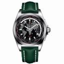 Breitling Unitime Black Dial Green Leather Automatic Men's Watch WB3510U4-BD94GRLT