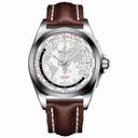 Breitling Gatactic Unitime White Dial Dark Brown leather Men's Watch WB3510U0-A777DBRLD