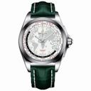 Breitling Galactic Unitime White Dial Green Crocodile Leather Men's Watch WB3510U0-A777GRCD