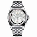Breitling Galactic Unitime White Dial Stainless Steel Automatic Men's Watch WB3510U0-A777SS