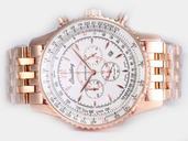 Breitling Montbrillant AB013012/G709 Round Quartz Chronograph White Dial Watch