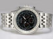 Breitling Montbrillant Steel Mens Round Quartz Chronograph Watch