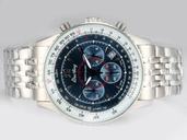 Breitling Montbrillant Steel Round Quartz Chronograph Mens Watch