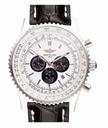 Breitling Navitimer A2332212/B635-1LD White Dial Black Crocodile Leather Strap Round Watch
