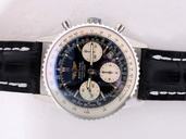 Breitling Navitimer Chronograph Steel Black Dial Stainless Steel Bezel Watch