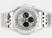 Breitling Navitimer Cosmonaute Steel Mens Round Stainless Steel Case Watch