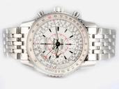 Breitling Navitimer Montbrillant Datora Steel Automatic Round White Dial Watch