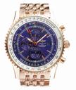 Breitling Navitimer World A 24322 Stainless Steel with Rose Gold Bezel Mens Automatic Watch